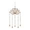 Gold Mango Wood Eclectic Style Windchime, 15" x 30"